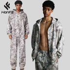 Mens Streetwear 68.5%Polyester 31.5%Cotton Zip Hoodie Sweatpants Set W25518+W25519+K25 print logo 9