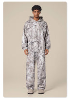 Mens Streetwear 68.5%Polyester 31.5%Cotton Hoodie Sweatpants Set W25518+W25519+K25 - hoodie print logo 10