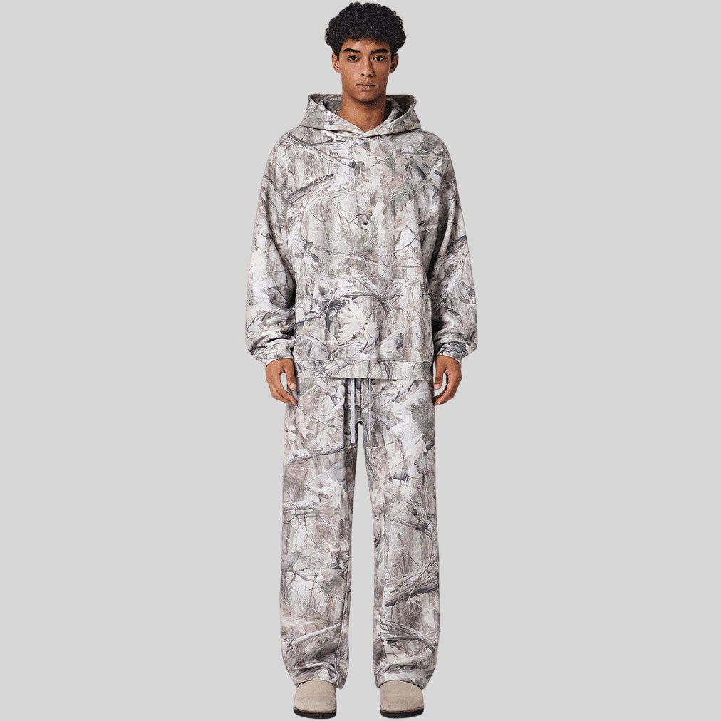 Mens Streetwear 68.5%Polyester 31.5%Cotton Hoodie Sweatpants Set W25518+W25519+K25 - sweatpants print logo 2