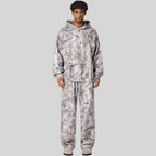 Mens Streetwear 68.5%Polyester 31.5%Cotton Hoodie Sweatpants Set W25518+W25519+K25 - sweatpants print logo 2