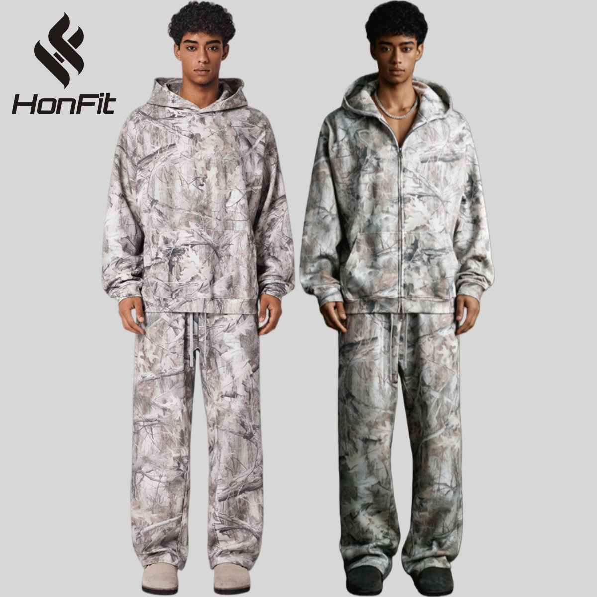 Mens Streetwear 68.5%Polyester 31.5%Cotton Hoodie Sweatpants Set W25518+W25519+K25 - hoodie print logo 8