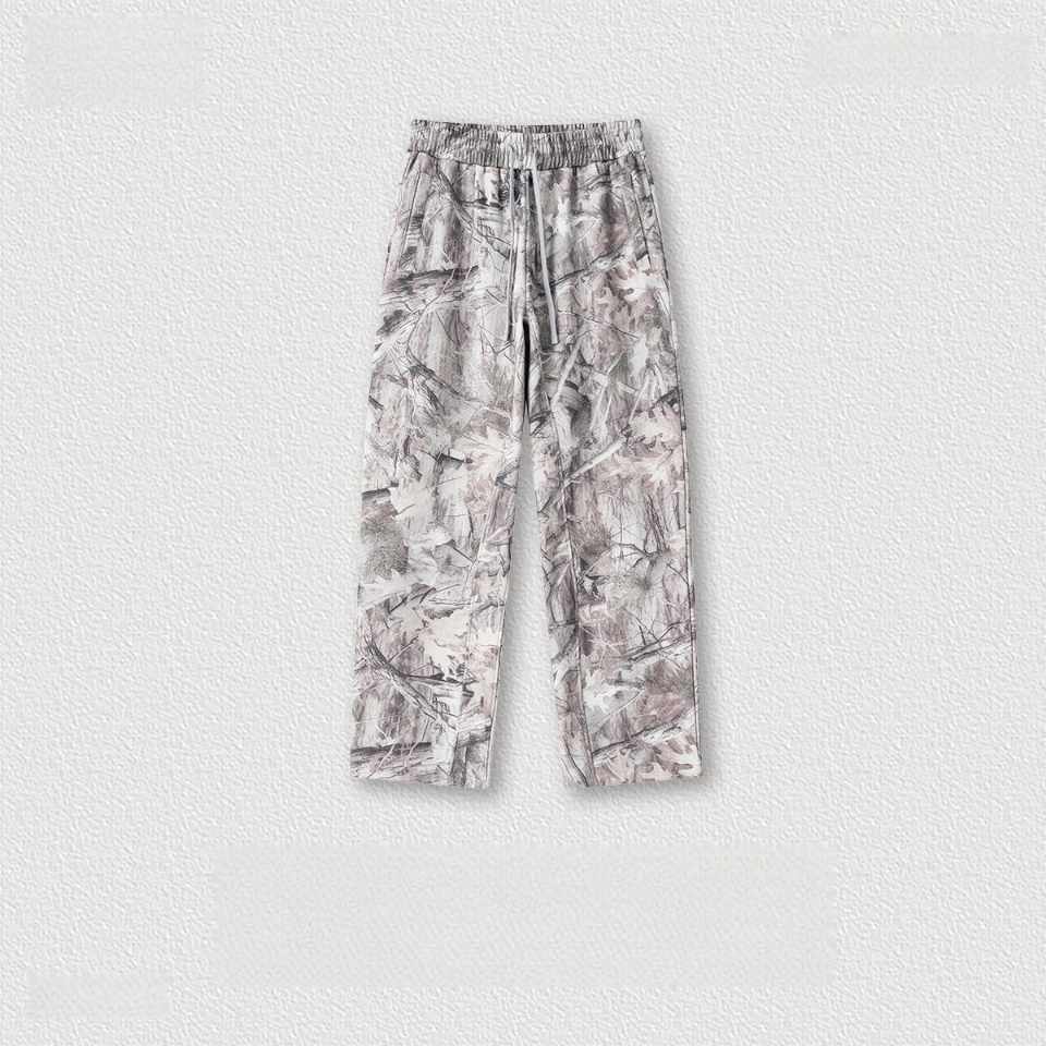 Mens Streetwear 68.5%Polyester 31.5%Cotton Hoodie Sweatpants Set W25518+W25519+K25 - sweatpants print logo 1