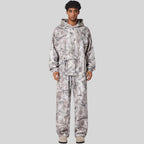 Mens Streetwear 68.5%Polyester 31.5%Cotton Hoodie Sweatpants Set W25518+W25519+K25 - Honfitwear