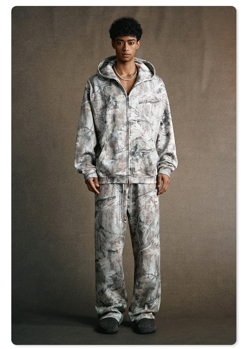 Mens Streetwear 68.5%Polyester 31.5%Cotton Hoodie Sweatpants Set W25518+W25519+K25