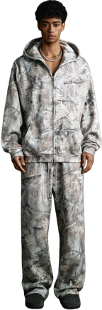 Mens Streetwear 68.5%Polyester 31.5%Cotton Hoodie Sweatpants Set W25518+W25519+K25
