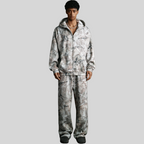 Mens Streetwear 68.5%Polyester 31.5%Cotton Hoodie Sweatpants Set W25518+W25519+K25