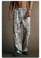 Mens Streetwear 68.5%Polyester 31.5%Cotton Hoodie Sweatpants Set W25518+W25519+K25