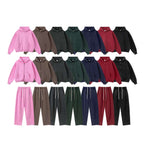 Mens Oversized 42%cotton 53%polyester 5%spandex hoodie Set W25805+W25806+K25807 Set print logo 1