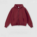 Mens Oversized 42%cotton 53%polyester 5%spandex hoodie Set W25805+W25806+K25807 - zip up print logo 2