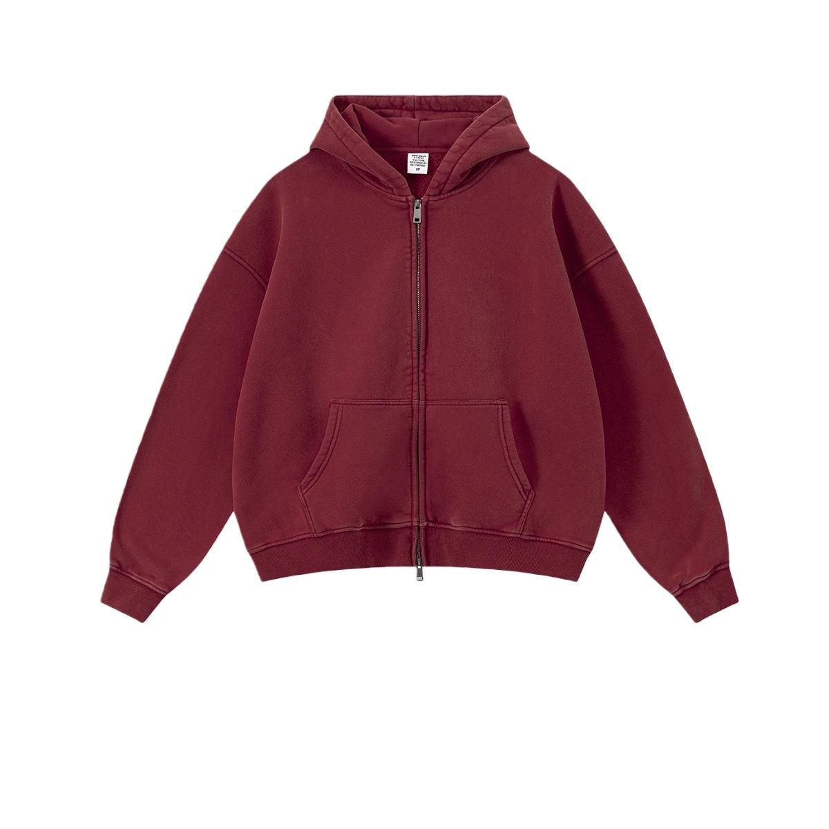Mens Oversized 42%cotton 53%polyester 5%spandex hoodie Set W25805+W25806+K25807 - zip up print logo 3