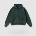 Mens Oversized 42%cotton 53%polyester 5%spandex hoodie Set W25805+W25806+K25807 - zip up print logo 1