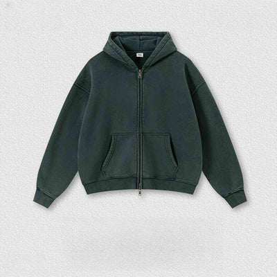 Mens Oversized 42%cotton 53%polyester 5%spandex hoodie Set W25805+W25806+K25807 - zip up
