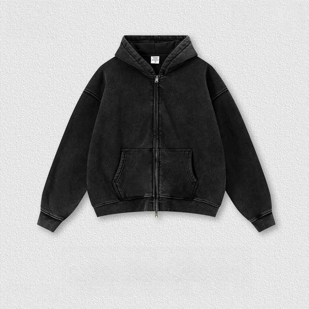 Mens Oversized 42%cotton 53%polyester 5%spandex hoodie Set W25805+W25806+K25807 - zip up print logo 10