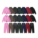 Mens Oversized 42%cotton 53%polyester 5%spandex hoodie Set W25805+W25806+K25807