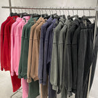 Mens Oversized 42%cotton 53%polyester 5%spandex hoodie Set W25805+W25806+K25807