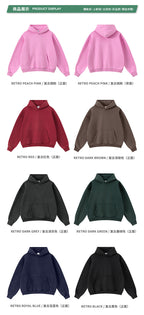 Mens Oversized 42%cotton 53%polyester 5%spandex hoodie Set W25805+W25806+K25807