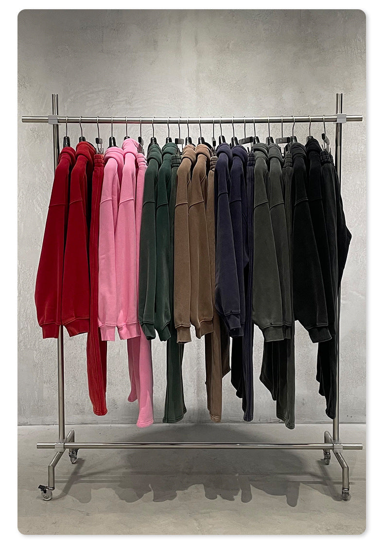 Mens Oversized 42%cotton 53%polyester 5%spandex hoodie Set W25805+W25806+K25807