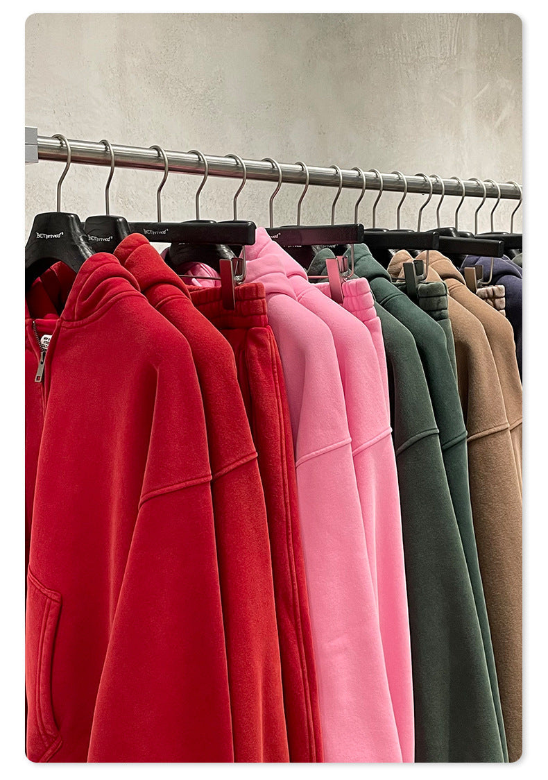 Mens Oversized 42%cotton 53%polyester 5%spandex hoodie Set W25805+W25806+K25807
