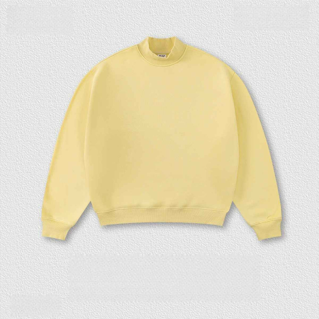 Mens Streetwear 42%cotton 53%polyester 5%spandex Hoodie Set W25810+W2406+K2580+K2408 - hoodie - Lemon Yellow XS | Honfit