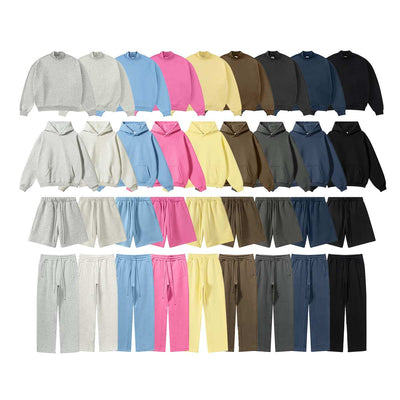 Mens Streetwear 42%cotton 53%polyester 5%spandex Hoodie Set W25810+W2406+K2580+K2408