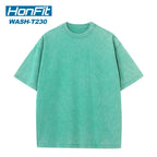 Mens Washed Vintage 100%cotton T Shirt WASH-T230 print logo 9