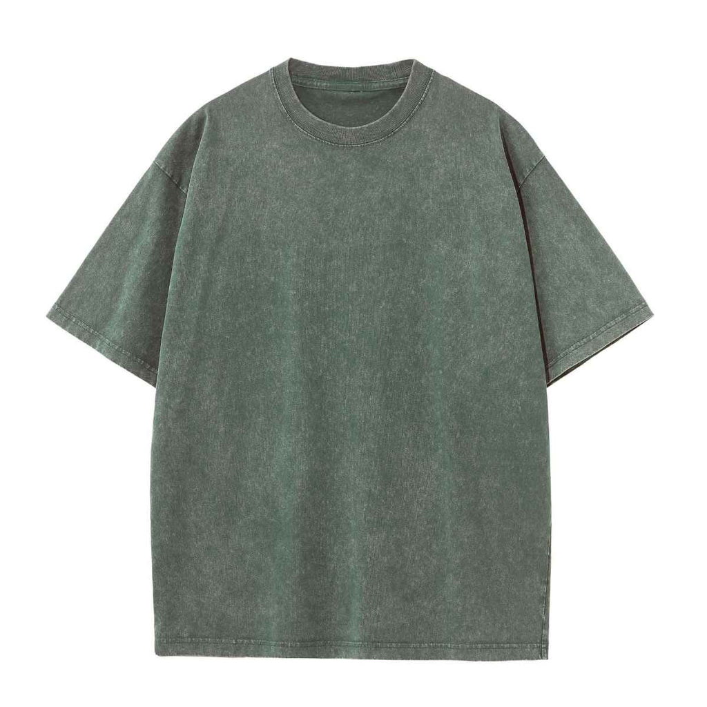 Mens Washed Vintage 100%cotton T Shirt WASH-T230 print logo 19