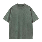 Mens Washed Vintage 100%cotton T Shirt WASH-T230 print logo 19