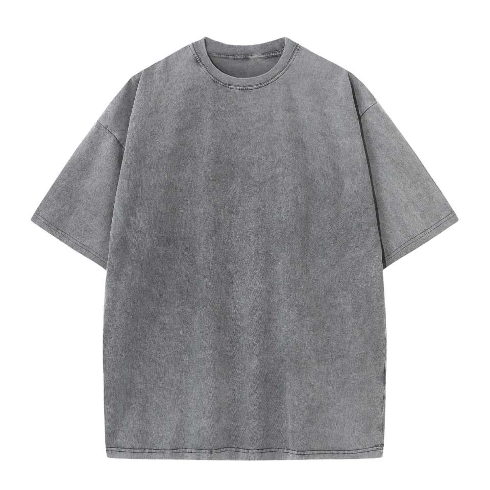 Mens Washed Vintage 100%cotton T Shirt WASH-T230 print logo 15