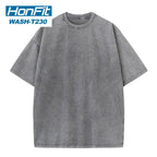 Mens Washed Vintage 100%cotton T Shirt WASH-T230 print logo 8