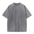 Mens Oversized Washed 100%cotton T Shirt WASH-T270 print logo 13