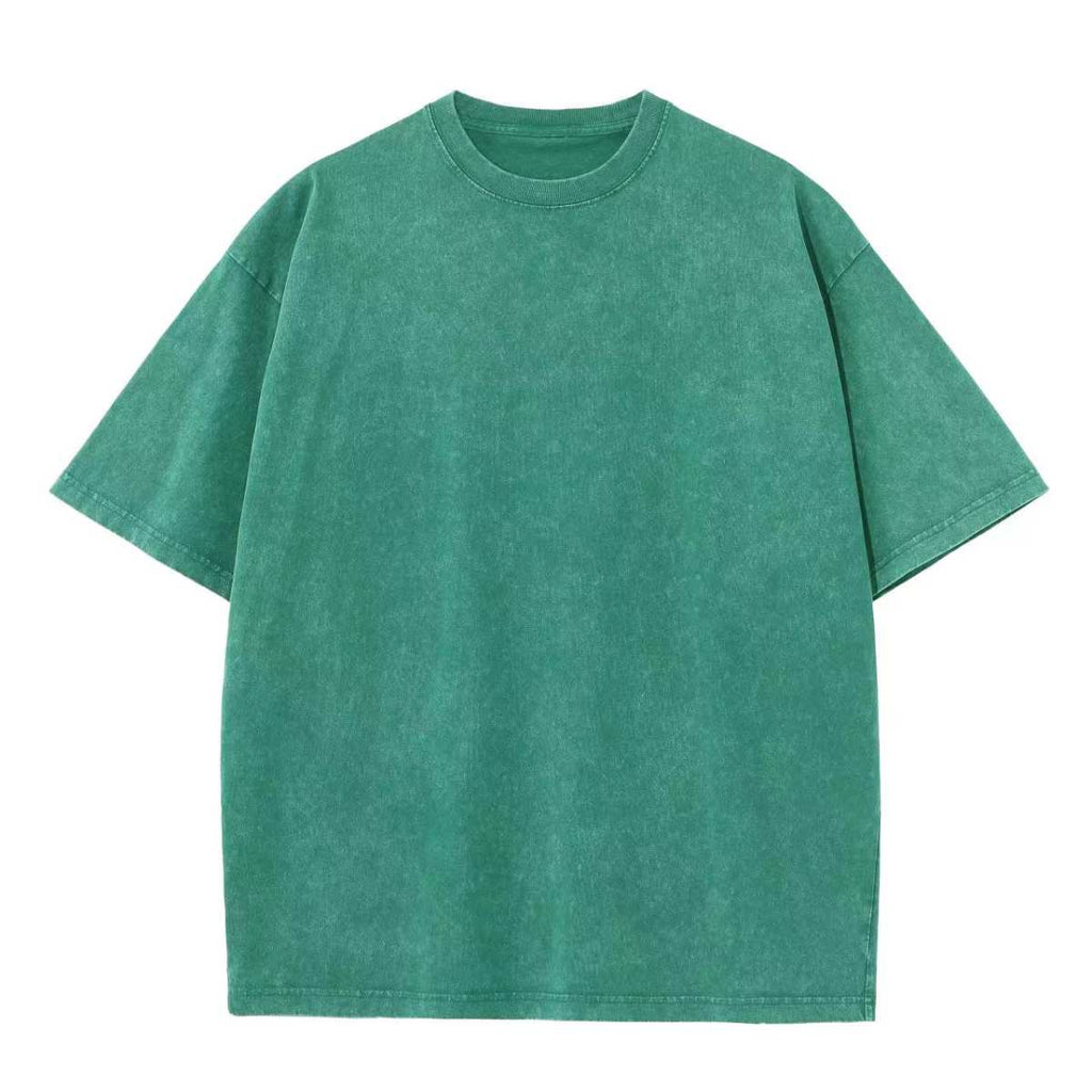 Mens Oversized Washed 100%cotton T Shirt WASH-T270 print logo 17