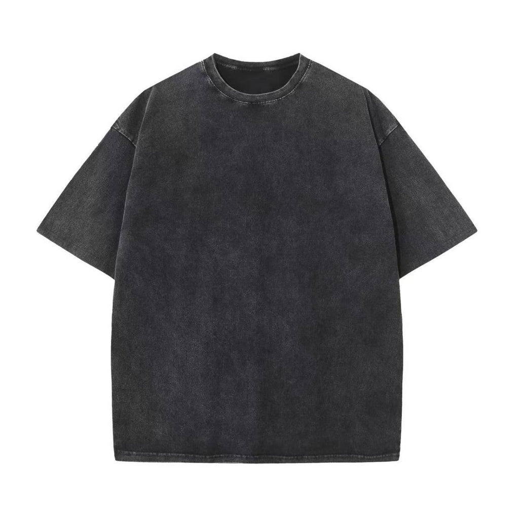 Mens Oversized Washed 100%cotton T Shirt WASH-T270 print logo 14