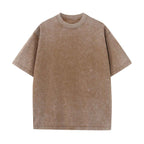 Mens Oversized Washed 100%cotton T Shirt WASH-T270 print logo 18