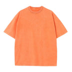 Mens Oversized Washed 100%cotton T Shirt WASH-T270 print logo 19