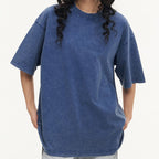 Mens Streetwear Washed 100%cotton T Shirt WASH-T300 print logo 50