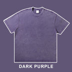 Mens Streetwear Washed 100%cotton T Shirt WASH-T300 print logo 7