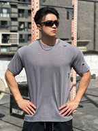Mens Distressed Washed 100%cotton T Shirt WASH-TX102 print logo 28