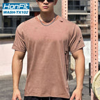 Mens Distressed Washed 100%cotton T Shirt WASH-TX102 print logo 24