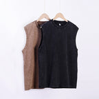 Mens Washed Streetwear 100%cotton Tank Top WASH-ZJWX230 print logo 2