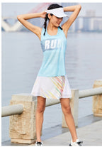 Custom 80GSM 100%polyester Lightweight Women's Running Singlet WR24 print logo 13