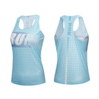 Custom 80GSM 100%polyester Lightweight Women's Running Singlet WR24 print logo 5