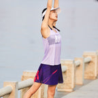 Custom 80GSM 100%polyester Lightweight Women's Running Singlet WR24 print logo 1