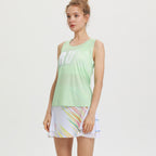 Custom 80GSM 100%polyester Lightweight Women's Running Singlet WR24 print logo 4
