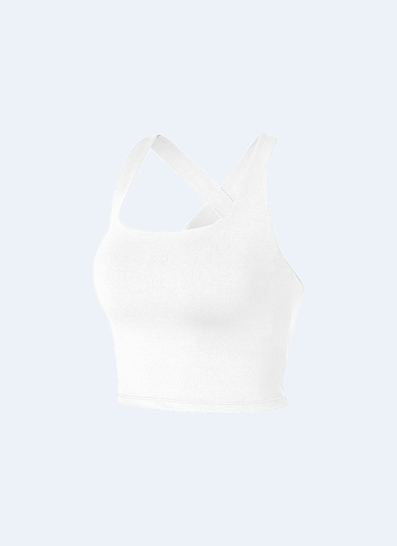 Womens Casual Yoga 80%Polyester 20%Spandex Tank Top WX001 print logo 13