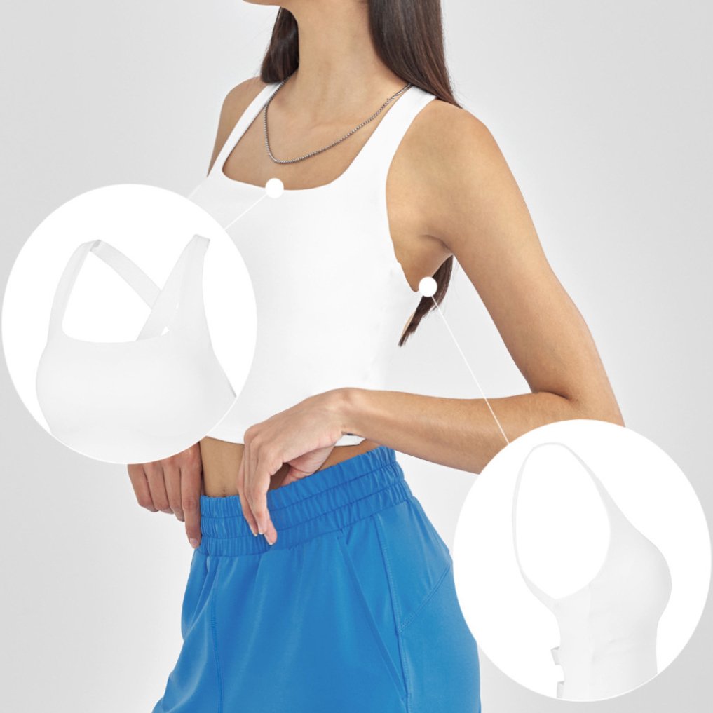 Womens Casual Yoga 80%Polyester 20%Spandex Tank Top WX001 print logo 15