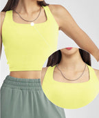 Womens Casual Yoga 80%Polyester 20%Spandex Tank Top WX001 print logo 17