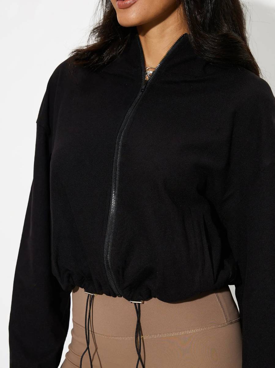 Womens Casual Cropped 50%rayon 45%polyester 5%spandex Jacket WY001 print logo 13