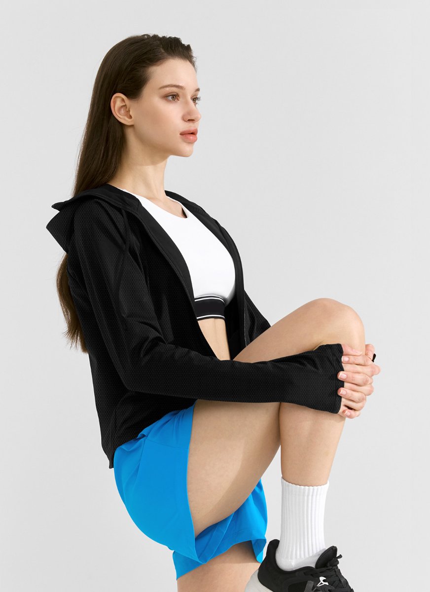 Womens Tennis Fitness 100%Polyester Jacket WY004 print logo 10