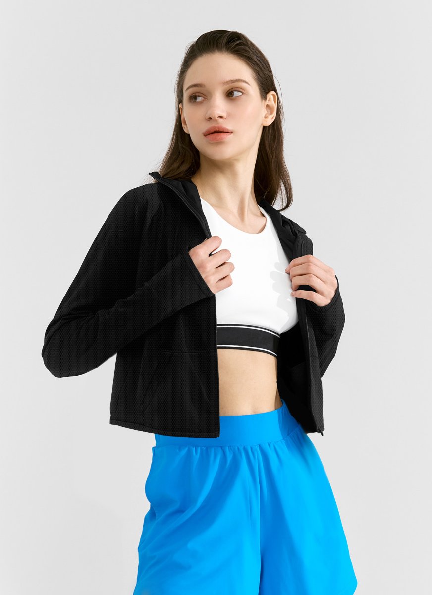 Womens Tennis Fitness 100%Polyester Jacket WY004 print logo 13