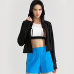 Womens Tennis Fitness 100%Polyester Jacket WY004 print logo 2